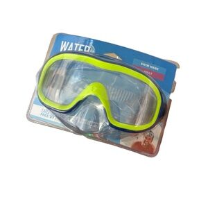 Neon Green and Blue Swim Mask